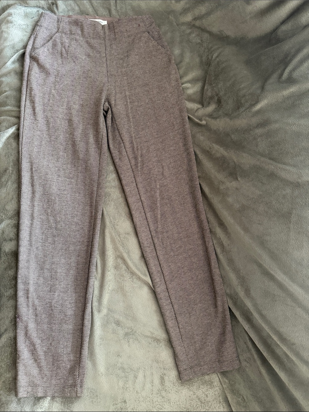 Max Studio Ponte Straight-Leg Pants in Heather Taupe